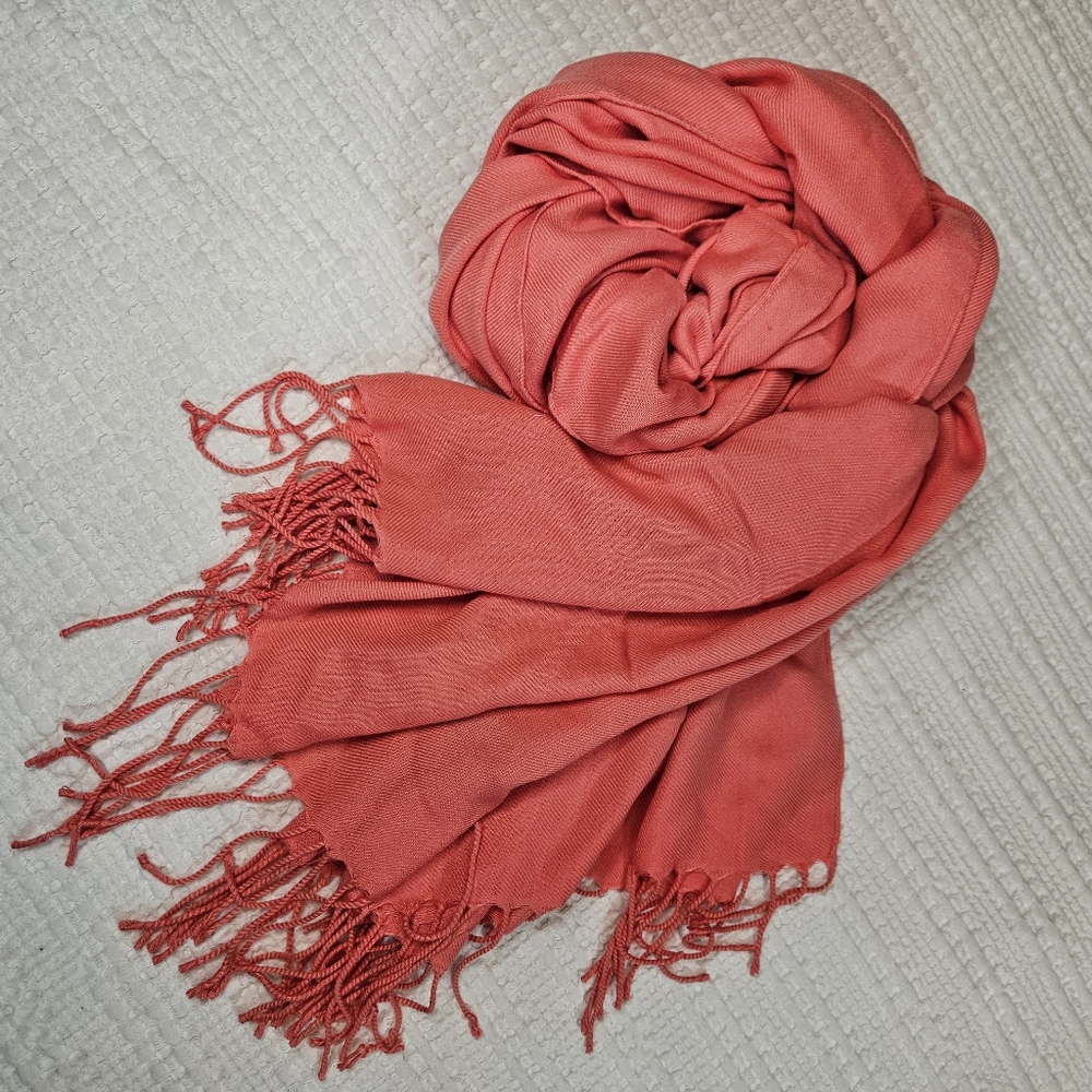 Coral Pashmina Scarf